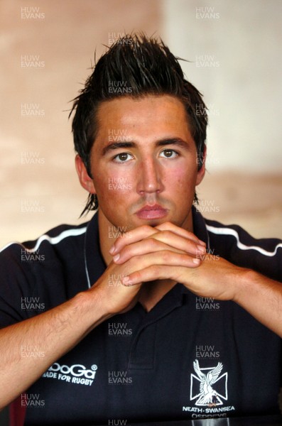 200105 - Picture shows Wales and Ospreys star Gavin Henson at St Helens Rugby Ground in Swansea