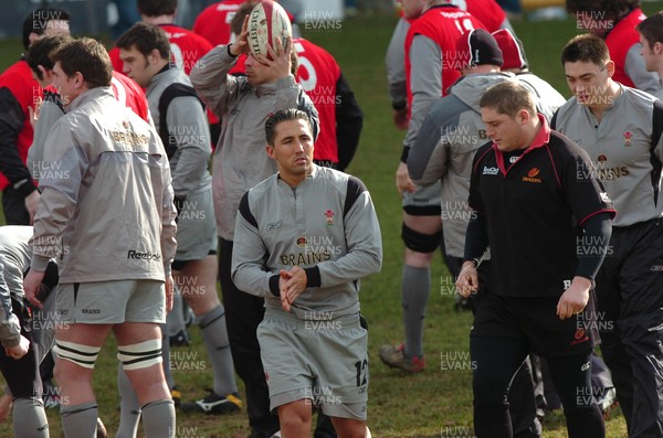 210206  Wales rugby training - Gavin Henson back in training with the Wales team     