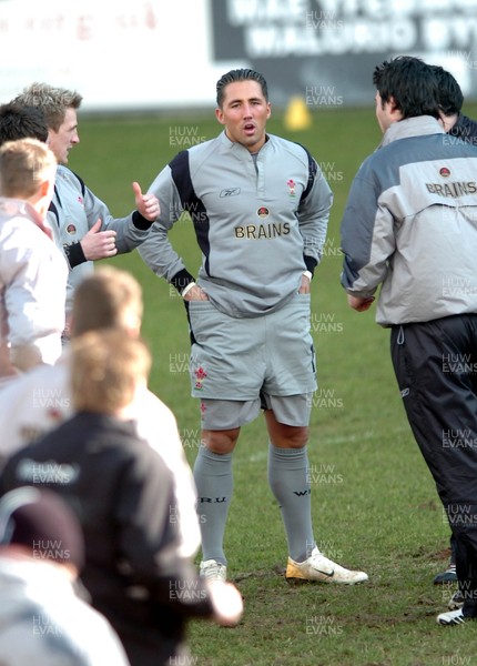 210206  Wales rugby training - Gavin Henson back in training with the Wales team     