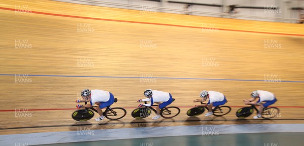 24.07.08 - GB Olympic Cycling team , Newport Velodrome, south Wales Great Britain 2008 Olympic Cycling Team members take part in a training session at the Newport Velodrome 