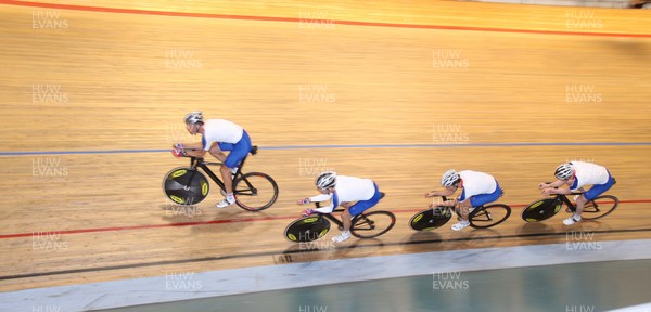 24.07.08 - GB Olympic Cycling team , Newport Velodrome, south Wales Great Britain 2008 Olympic Cycling Team members take part in a training session at the Newport Velodrome 