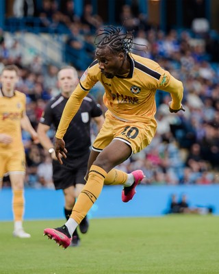 031026 - Gillingham v Newport County - Sky Bet League 2 - Yahya Bamba of Newport County in action