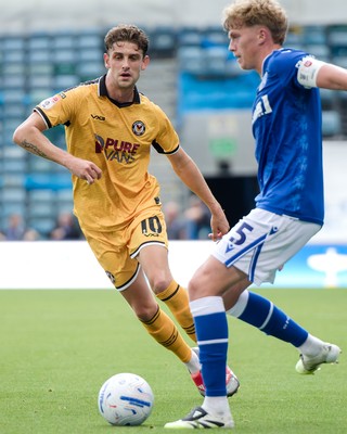 031026 - Gillingham v Newport County - Sky Bet League 2 - Harrison Biggins of Newport County in action