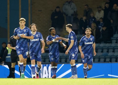 170126 - Gillingham v Newport County - Sky Bet League 2 - Gillingham celebrate the winner
