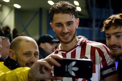 170126 - Gillingham v Newport County - Sky Bet League 2 - Newport players with the fans at the end of the game  - 