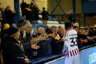 170126 - Gillingham v Newport County - Sky Bet League 2 - Newport players with the fans at the end of the game 