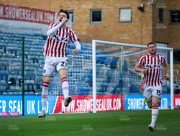 170126 - Gillingham v Newport County - Sky Bet League 2 - Michael Spellman of Newport County celebrates scoring the first goal