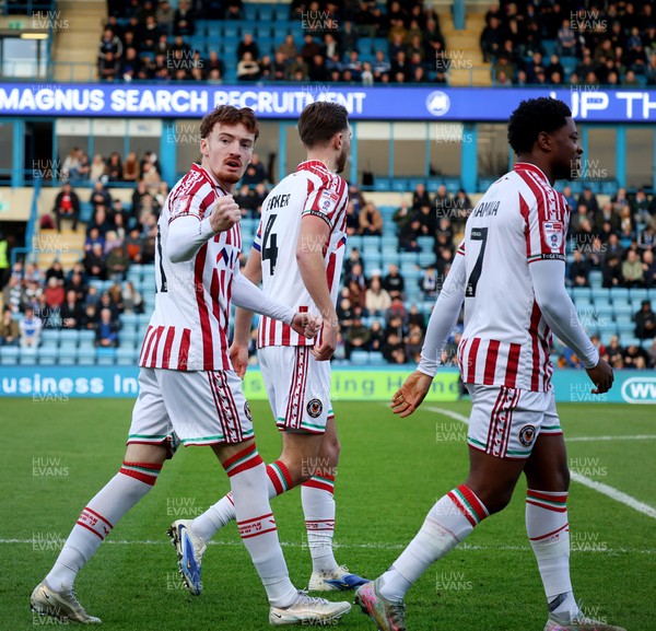 170126 - Gillingham v Newport County - Sky Bet League 2 - Michael Spellman of Newport County (21) celebrates scoring the first goal