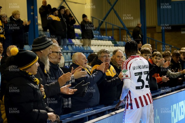 170126 - Gillingham v Newport County - Sky Bet League 2 - Newport players with the fans at the end of the game 