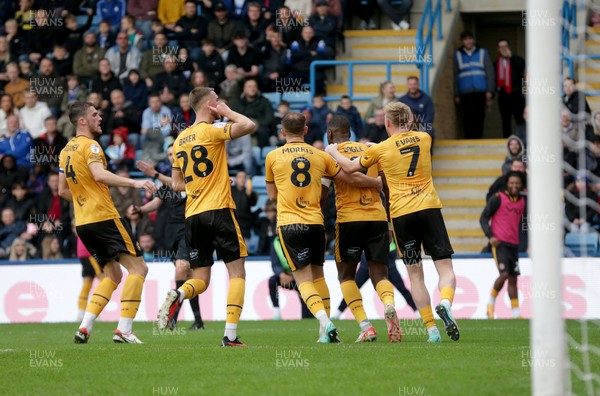 281023 - Gillingham v Newport County - Sky Bet League 2 - Omar Bogle scores and celebrates his second penalty