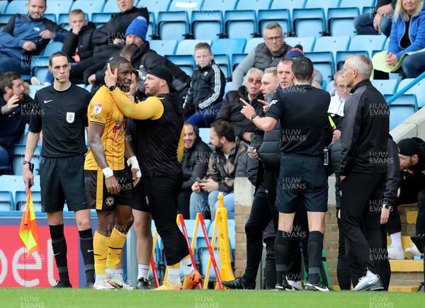 281023 - Gillingham v Newport County - Sky Bet League 2 - Omar Bogle receives treatment after the penalty