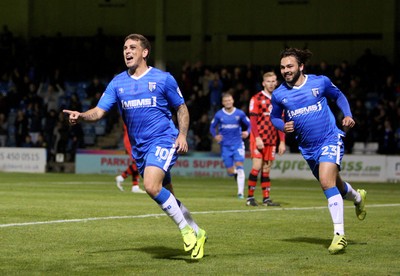 181016 - Gillingham FC vs Walsall FC  - SkyBet EFL League 1 -Cody McDonald goal celebration