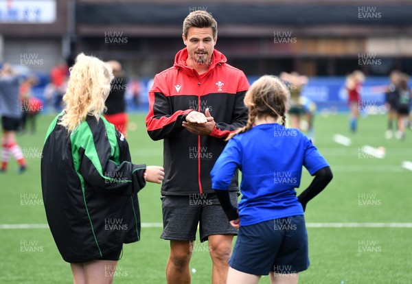 080821 - WRU - Chris Czekaj during girls rugby camp at Cardiff Arms Park