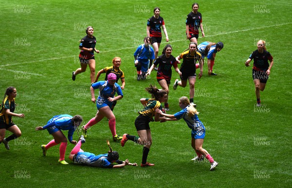 020422 - Wales Women v Scotland Women - TikTok Women’s Six Nations - Girls Festival at Principality Stadium