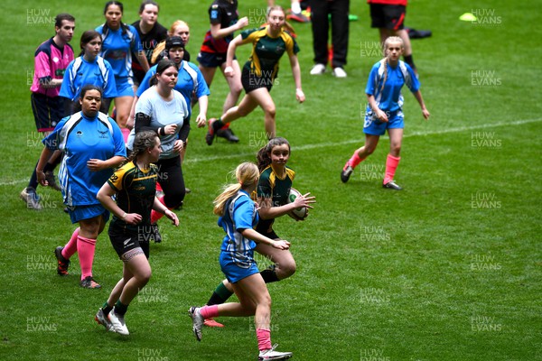 020422 - Wales Women v Scotland Women - TikTok Women’s Six Nations - Girls Festival at Principality Stadium