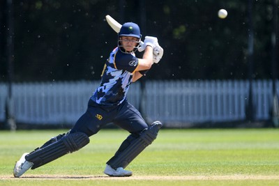 140525 - Glamorgan 2nd XI v Cardiff UCCE - T20 Blast Friendly - Callum Nicholls of Glamorgan batting