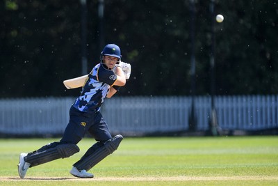 140525 - Glamorgan 2nd XI v Cardiff UCCE - T20 Blast Friendly - Callum Nicholls of Glamorgan batting