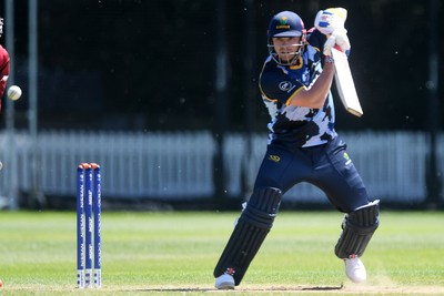140525 - Glamorgan 2nd XI v Cardiff UCCE - T20 Blast Friendly - Dan Douthwaite of Glamorgan batting