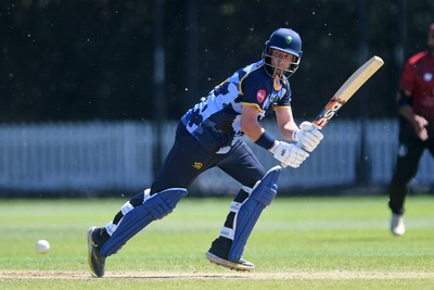 140525 - Glamorgan 2nd XI v Cardiff UCCE - T20 Blast Friendly - Billy Root of Glamorgan batting