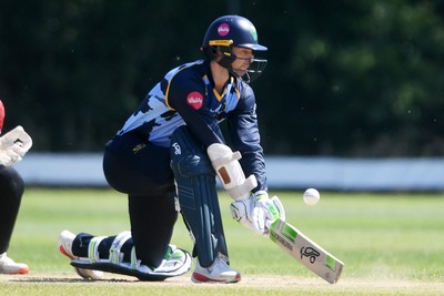 140525 - Glamorgan 2nd XI v Cardiff UCCE - T20 Blast Friendly - Eddie Byrom of Glamorgan batting