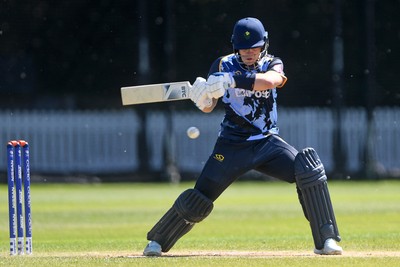 140525 - Glamorgan 2nd XI v Cardiff UCCE - T20 Blast Friendly - Callum Nicholls of Glamorgan batting