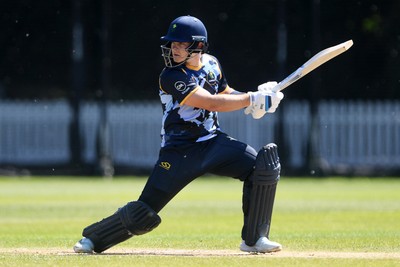 140525 - Glamorgan 2nd XI v Cardiff UCCE - T20 Blast Friendly - Callum Nicholls of Glamorgan batting