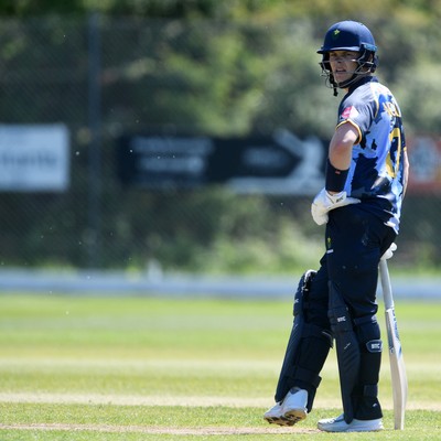 140525 - Glamorgan 2nd XI v Cardiff UCCE - T20 Blast Friendly - Callum Nicholls of Glamorgan