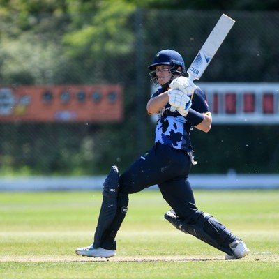 140525 - Glamorgan 2nd XI v Cardiff UCCE - T20 Blast Friendly - Callum Nicholls of Glamorgan batting