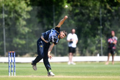 140525 - Glamorgan 2nd XI v Cardiff UCCE - T20 Blast Friendly - Tom Norton of Glamorgan bowling