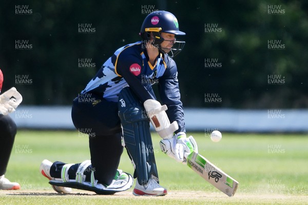 140525 - Glamorgan 2nd XI v Cardiff UCCE - T20 Blast Friendly - Eddie Byrom of Glamorgan batting