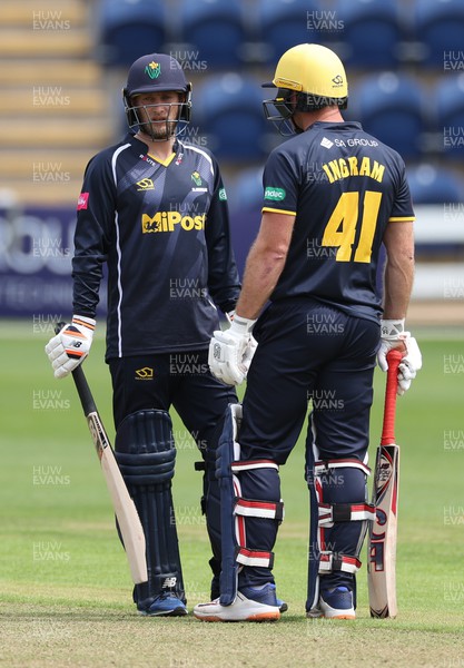 180522 - Glamorgan 2nd XI v Somerset 2nd XI T20  - Billy Root of Glamorgan and Colin Ingram of Glamorgan during the 2nd XI match against Somerset
