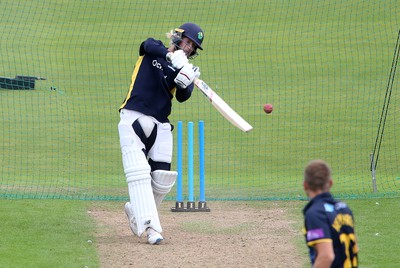 130720 - Glamorgan County Cricket Club return to group training at Sophia Gardens, Cardiff - Billy Root
