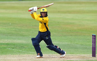 190822 - Glamorgan v Hampshire - Royal London Cup - Colin Ingram of Glamorgan hits a shot