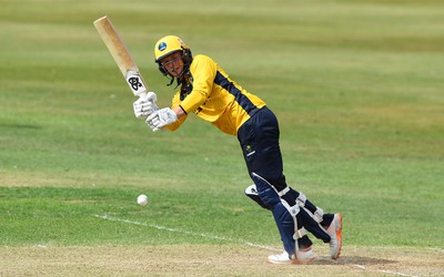 190822 - Glamorgan v Hampshire - Royal London Cup - Tom Bevan of Glamorgan hits a shot