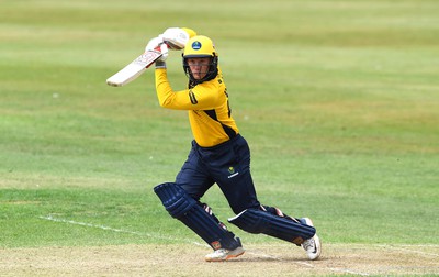 190822 - Glamorgan v Hampshire - Royal London Cup - Colin Ingram of Glamorgan hits a shot