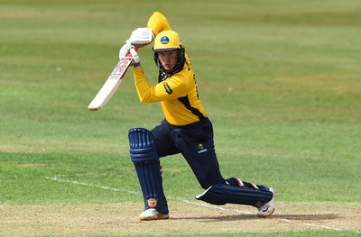 190822 - Glamorgan v Hampshire - Royal London Cup - Colin Ingram of Glamorgan hits a shot