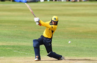 190822 - Glamorgan v Hampshire - Royal London Cup - Colin Ingram of Glamorgan hits a shot