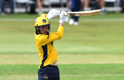 190822 - Glamorgan v Hampshire - Royal London Cup - Tom Bevan of Glamorgan hits a shot