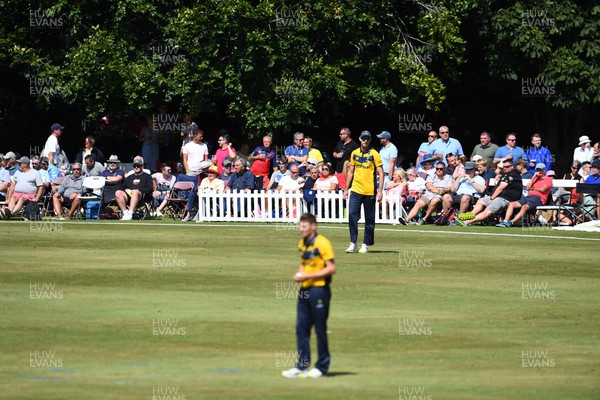 190822 - Glamorgan v Hampshire - Royal London Cup - Supporters watch the game in Neath