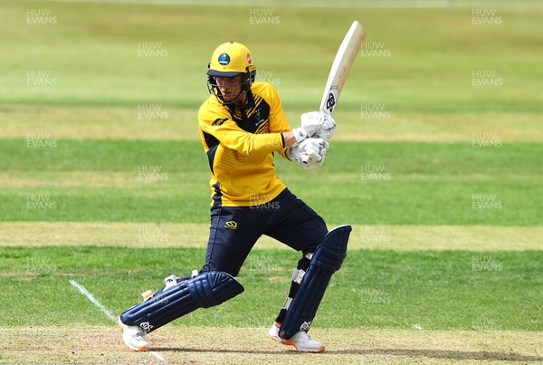 190822 - Glamorgan v Hampshire - Royal London Cup - Tom Bevan of Glamorgan hits a shot