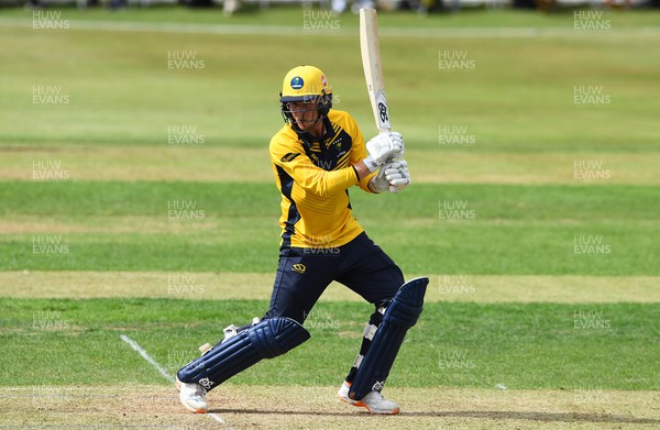 190822 - Glamorgan v Hampshire - Royal London Cup - Tom Bevan of Glamorgan hits a shot