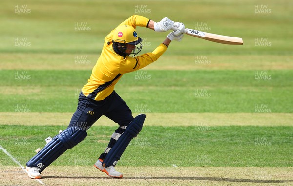 190822 - Glamorgan v Hampshire - Royal London Cup - Tom Bevan of Glamorgan hits a shot