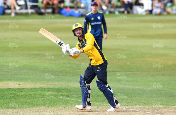 190822 - Glamorgan v Hampshire - Royal London Cup - Tom Bevan of Glamorgan hits a shot