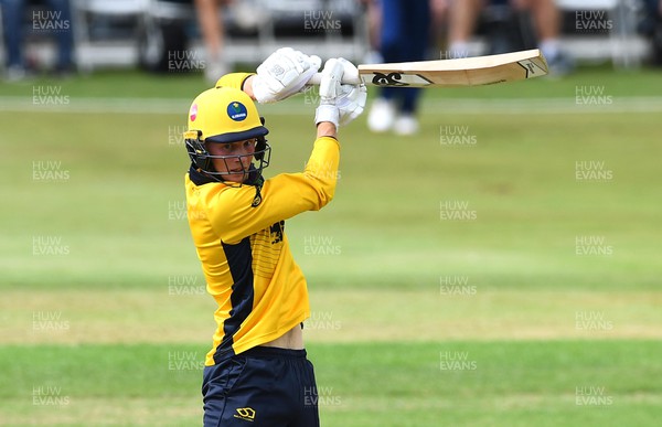 190822 - Glamorgan v Hampshire - Royal London Cup - Tom Bevan of Glamorgan hits a shot