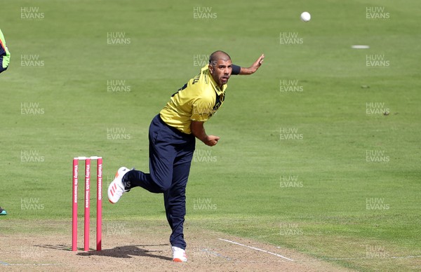 300820 - Glamorgan Cricket v Birmingham Bears - Vitality T20 Blast - Jeetan Patel of Birmingham bowling