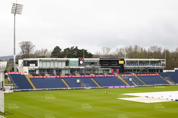 010423 - Glamorgan v Cardiff UCCE - Preseason Friendly - General View of Sophia Gardens ahead of the match