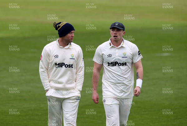 310324 - Glamorgan Cricket v Cardiff UCCE - Pre Season Friendly - Colin Ingram and Dan Douthwaite of Glamorgan