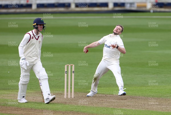 310324 - Glamorgan Cricket v Cardiff UCCE - Pre Season Friendly - Mason Crane of Glamorgan bowling