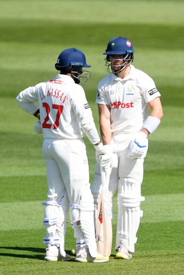 020525 - Glamorgan v Derbyshire - Rothesay County Championship - Zain Ul-Hassan and  Asa Tribe of Glamorgan