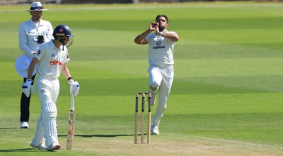 030525 - Glamorgan v Derbyshire, Rothesay County Championship Division 2, Day 2 - Anuj Dal of Derbyshire bowls